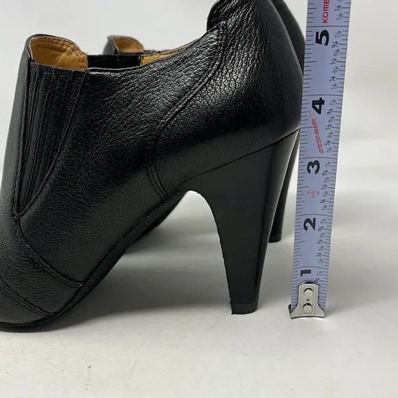 AUDREY BROOK AVIGNON SLIP ON BLACK SHOE BOOTIE HEEL LEATHER UPPER SIZE 7.5 - Picture 13 of 13